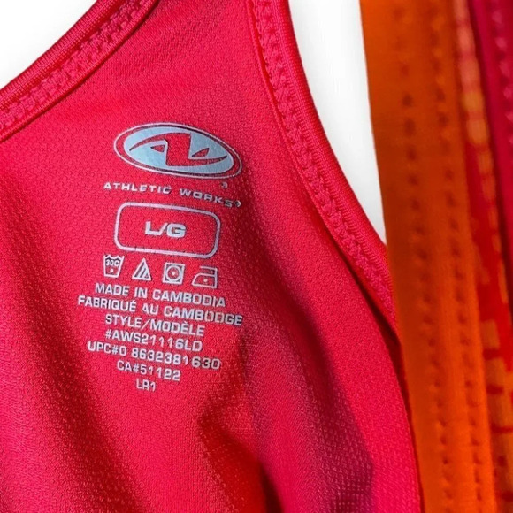 Athletic Works Pink & Orange Work Out Racer Back Tank - Picture 6 of 6